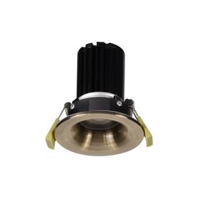 DM200798  Bruve 10 Tridonic Powered 10W 4000K 810lm 36° CRI>90 LED Engine Antique Brass Fixed Round Recessed Downlight, Inner Glass cover, IP65